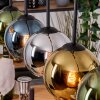 Koyoto Lámparas suspendidas, Luminarias esféricas, Lámparas colgantes Crudo, Negro, 5 luces