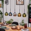 Koyoto Lámparas suspendidas, Luminarias esféricas, Lámparas colgantes Crudo, Negro, 5 luces