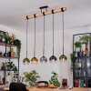 Koyoto Lámparas suspendidas, Luminarias esféricas, Lámparas colgantes Crudo, Negro, 5 luces