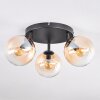 Gastor Plafones, Luminarias esféricas 25 cm Colores ámbar, Transparente, 3 luces