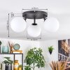Gastor Plafones, Luminarias esféricas Blanca, 3 luces