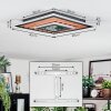 Meron Plafones LED Color madera, Negro, 1 luz