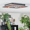 Meron Plafones LED Color madera, Negro, 1 luz