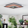 Meron Plafones LED Color madera, Negro, 1 luz