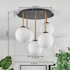 Gastor Plafones, Luminarias esféricas Latón, Negro, 5 luces
