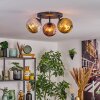 Ripoll Plafones, Luminarias esféricas Cromo, dorado, Color cobre, Ahumado, 3 luces