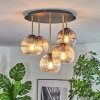 Koyoto Plafones, Luminarias esféricas Latón, Negro, 5 luces