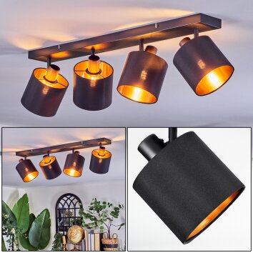 Alsen Plafones, Spot techo Negro, 4 luces Alsen Plafones, Spot techo Negro, 4 luces