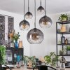 Koyoto Lámparas suspendidas, Luminarias esféricas, Lámparas colgantes Transparente, Ahumado, 5 luces