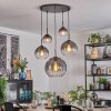 Koyoto Lámparas suspendidas, Luminarias esféricas, Lámparas colgantes Transparente, Ahumado, 5 luces