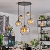 Koyoto Lámparas suspendidas, Luminarias esféricas, Lámparas colgantes Colores ámbar, Transparente, 5 luces