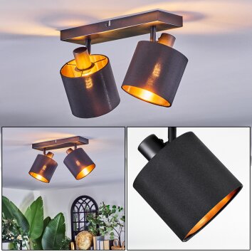 Alsen Plafones, Spot techo Negro, 2 luces Alsen Plafones, Spot techo Negro, 2 luces
