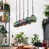 Koyoto Lámparas suspendidas, Luminarias esféricas, Lámparas colgantes Crudo, Negro, 5 luces