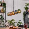 Koyoto Lámparas suspendidas, Luminarias esféricas, Lámparas colgantes Crudo, Negro, 5 luces