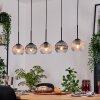 Koyoto Lámparas suspendidas, Luminarias esféricas, Lámparas colgantes Crudo, Negro, 5 luces