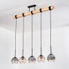 Koyoto Lámparas suspendidas, Luminarias esféricas, Lámparas colgantes Crudo, Negro, 5 luces