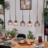 Koyoto Lámparas suspendidas, Luminarias esféricas, Lámparas colgantes Crudo, Negro, 5 luces