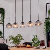 Koyoto Lámparas suspendidas, Luminarias esféricas, Lámparas colgantes Crudo, Negro, 5 luces