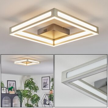 Danor Plafones LED Níquel-mate, 1 luz