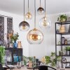 Koyoto Lámparas suspendidas, Luminarias esféricas, Lámparas colgantes dorado, Negro, 5 luces