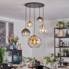 Koyoto Lámparas suspendidas, Luminarias esféricas, Lámparas colgantes dorado, Negro, 5 luces