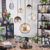 Koyoto Lámparas suspendidas, Luminarias esféricas, Lámparas colgantes dorado, Negro, 5 luces