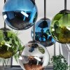 Gastor Plafones, Luminarias esféricas 37 cm Azul, Cromo, Verde, Ahumado, 5 luces