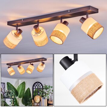 Fallhagen Plafones, Spot techo Negro, 4 luces