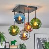 Gastor Plafones, Luminarias esféricas Azul, Cromo, Verde, Color cobre, Ahumado, 5 luces