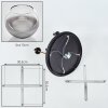 Koyoto Plafones, Luminarias esféricas Latón, Negro, 5 luces
