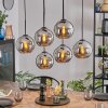 Koyoto Lámparas suspendidas, Luminarias esféricas, Lámparas colgantes Cromo, Ahumado, 6 luces
