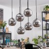 Koyoto Lámparas suspendidas, Luminarias esféricas, Lámparas colgantes Cromo, Ahumado, 6 luces