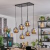 Koyoto Lámparas suspendidas, Luminarias esféricas, Lámparas colgantes Cromo, Ahumado, 6 luces