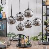 Koyoto Lámparas suspendidas, Luminarias esféricas, Lámparas colgantes Cromo, Ahumado, 6 luces