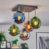 Gastor Plafones, Luminarias esféricas dorado, Negro, 5 luces