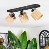 Cavaca Plafones, Spot techo Negro, 3 luces