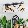 Chellas Plafones, Spot techo Negro, 3 luces