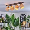 Granja Plafones, Spot techo Negro, 4 luces