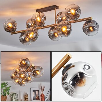 Ripoll Plafones, Luminarias esféricas dorado, Negro, 10 luces