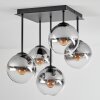 Gastor Plafones, Luminarias esféricas Transparente, Ahumado, 5 luces