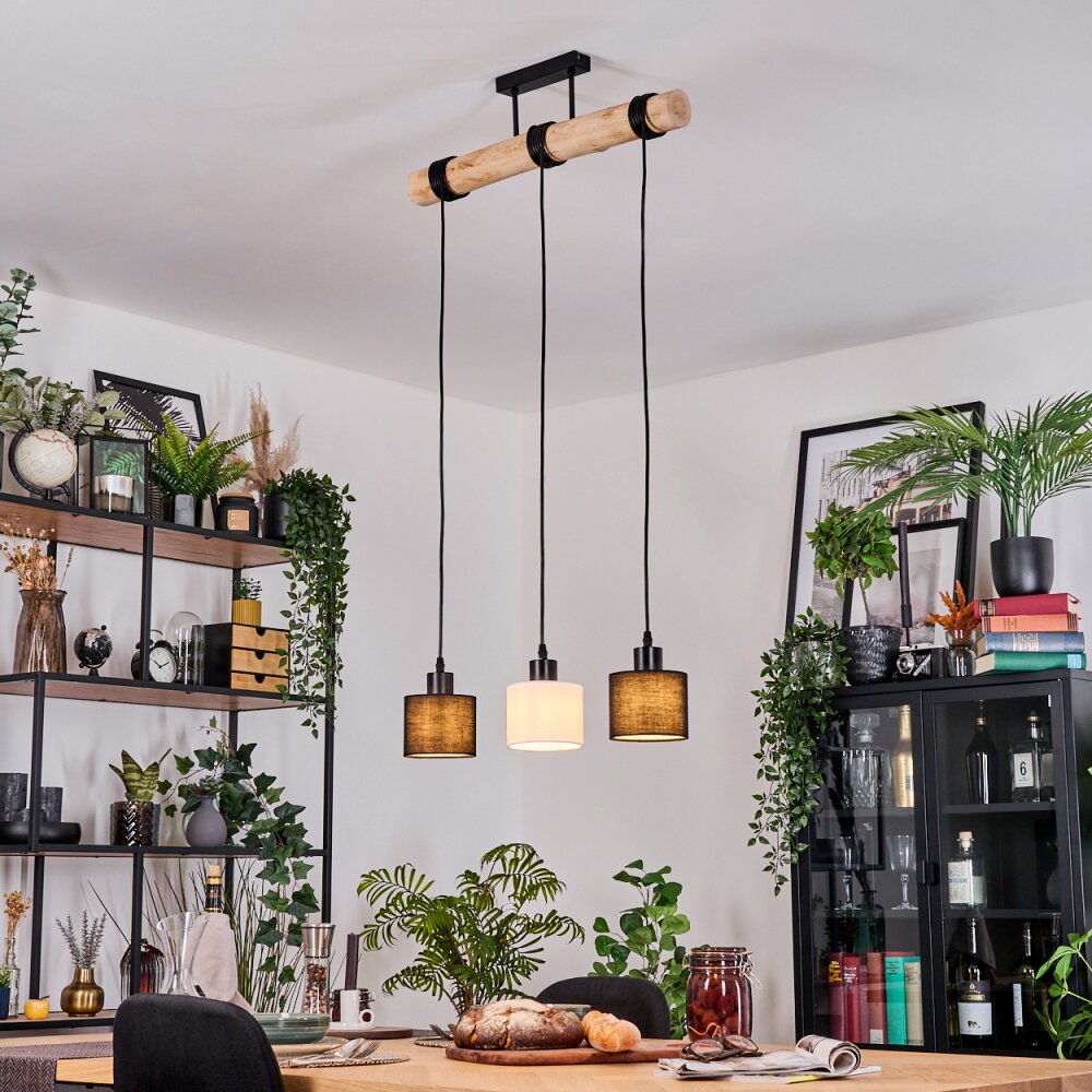 Bassagoda Lámparas suspendidas, Lámparas colgantes Crudo, Negro, 3 luces main product photo