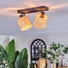 Cavaca Plafones, Spot techo Negro, 2 luces