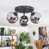 Ripoll Plafones, Luminarias esféricas Cromo, Ahumado, 3 luces