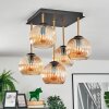 Koyoto Plafones, Luminarias esféricas dorado, Negro, 5 luces