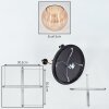 Koyoto Plafones, Luminarias esféricas 45 cm Latón, Negro, 5 luces