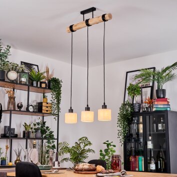 Bassagoda Lámparas suspendidas, Lámparas colgantes Crudo, Negro, 3 luces Bassagoda Lámparas suspendidas, Lámparas colgantes Crudo, Negro, 3 luces