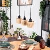 Granja Lámparas suspendidas, Lámparas colgantes Crudo, Negro, 3 luces