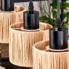 Granja Lámparas suspendidas, Lámparas colgantes Crudo, Negro, 3 luces