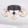 Koyoto Plafones, Luminarias esféricas Colores ámbar, Transparente, 3 luces