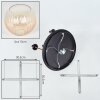 Koyoto Plafones, Luminarias esféricas Latón, Negro, 5 luces